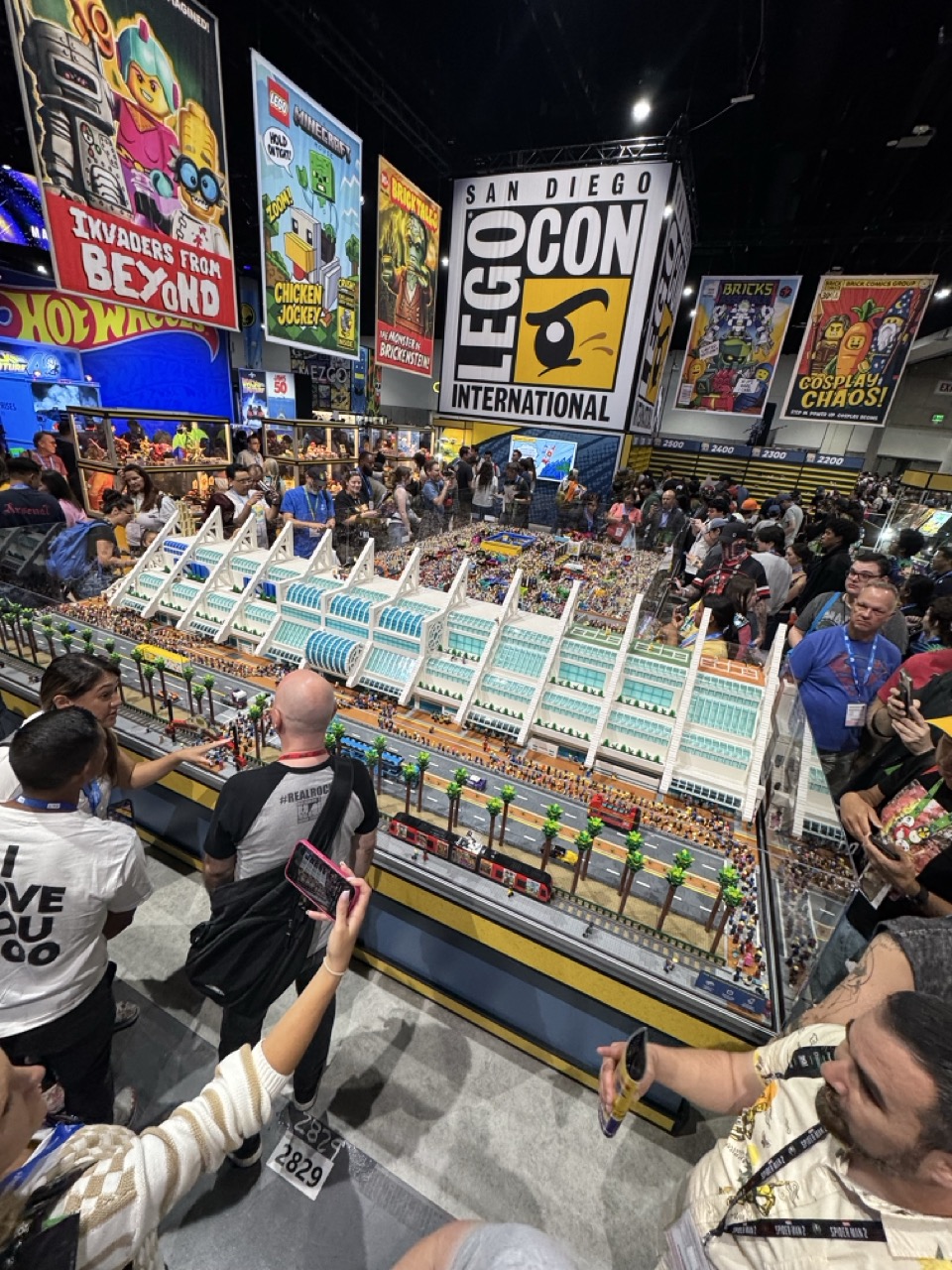 A giant LEGO version of the San Diego Convention Center stole the show at SDCC 2025.