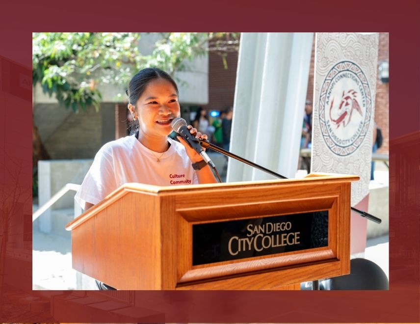 Louise Nicolei Perez Speaking at event