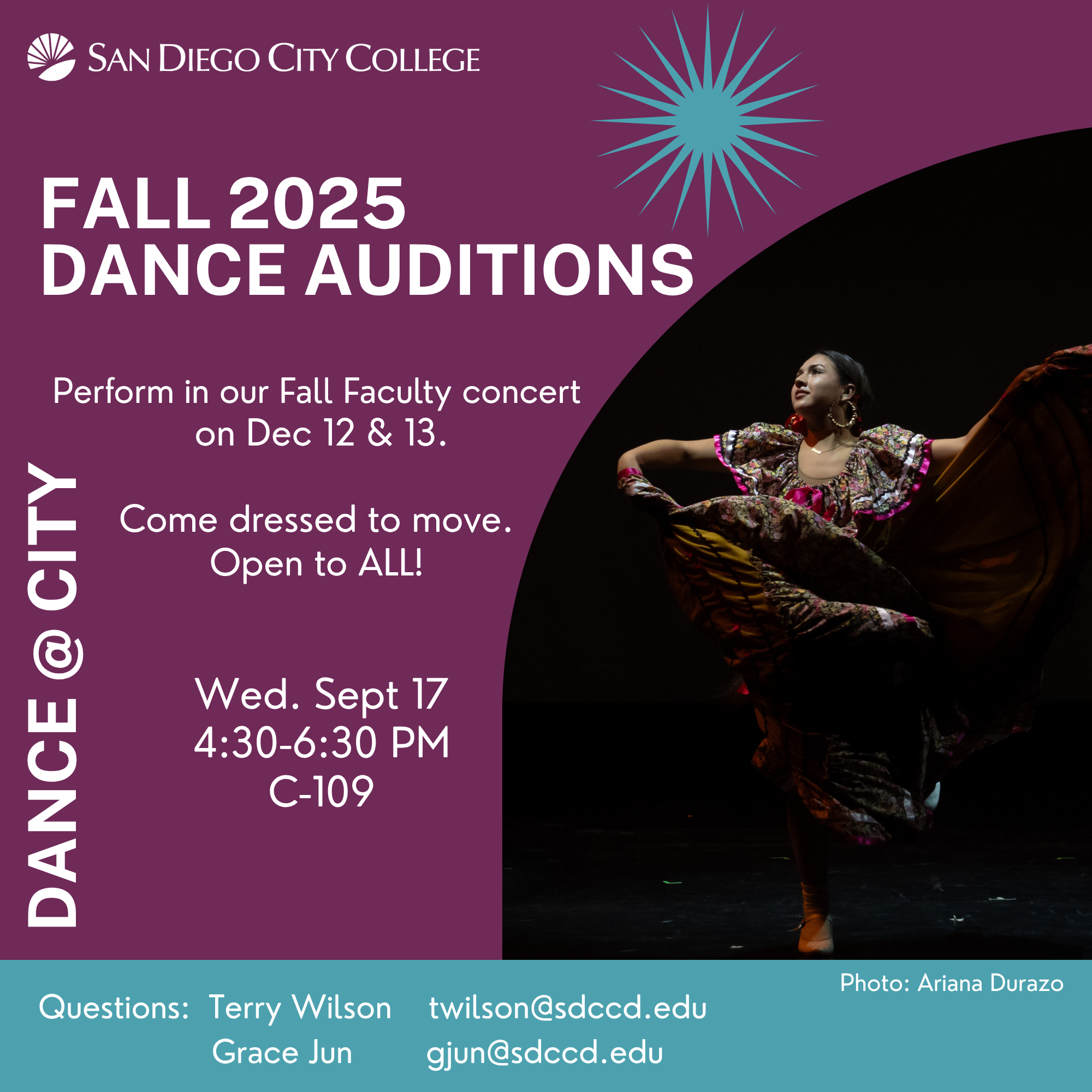 Dance auditions poster Dance auditions poster