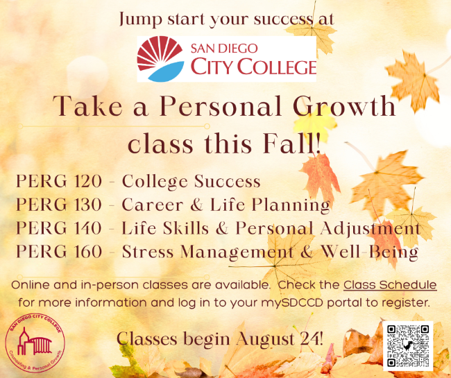 Fall 26 PG class list fall 26 PG class list with fall leaves in brown, gold, and yellow colors