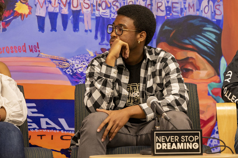 Black student thinking