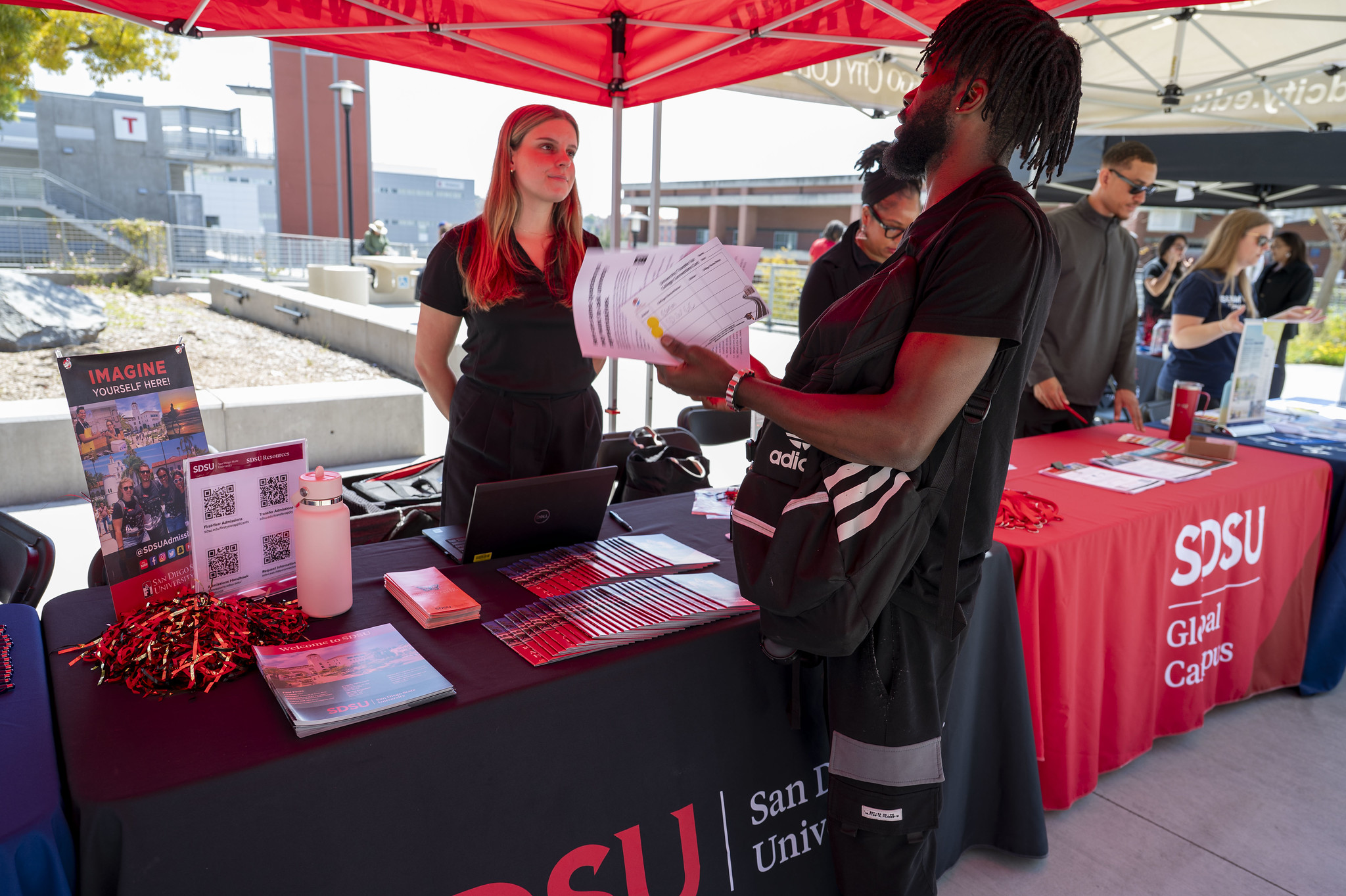 SDSU Advisor speaking with student College Advisor speaking with student