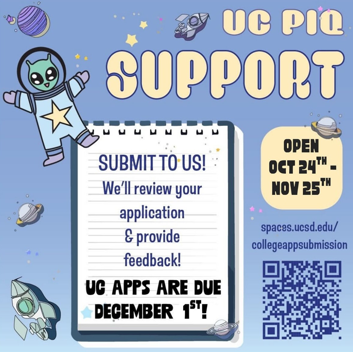 UCSD PIQ support QR code