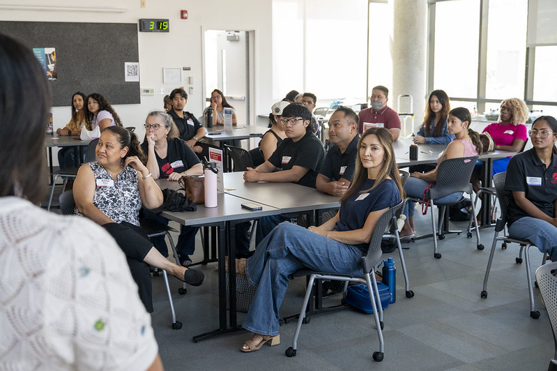 staff meeting in classroom