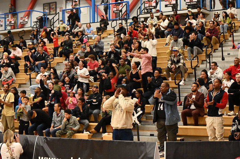 city college fans in the gym
