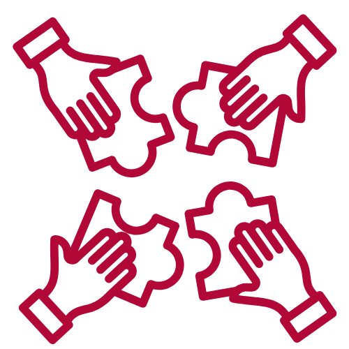 hands holding puzzles