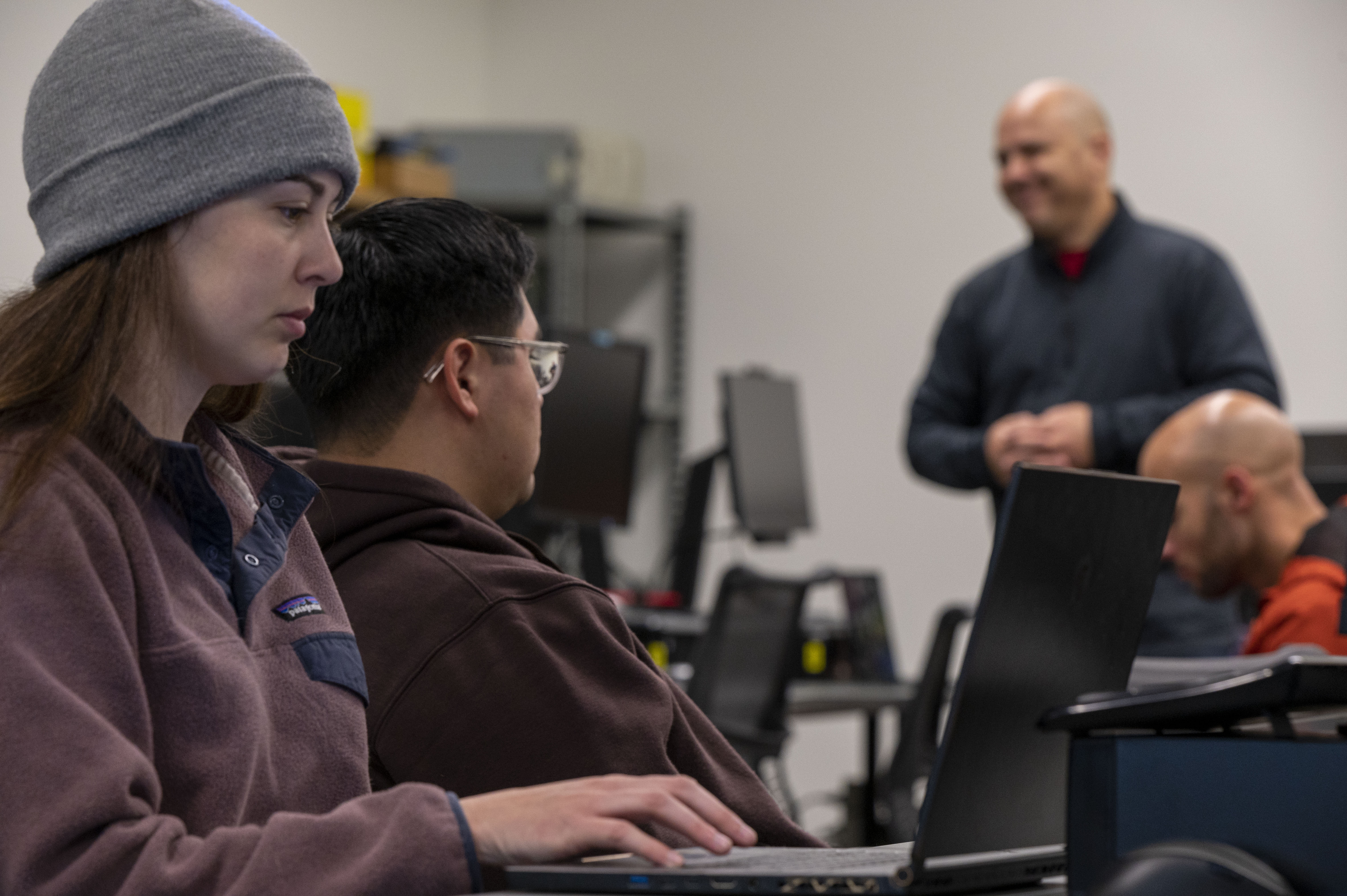 Netwrok student working on servers