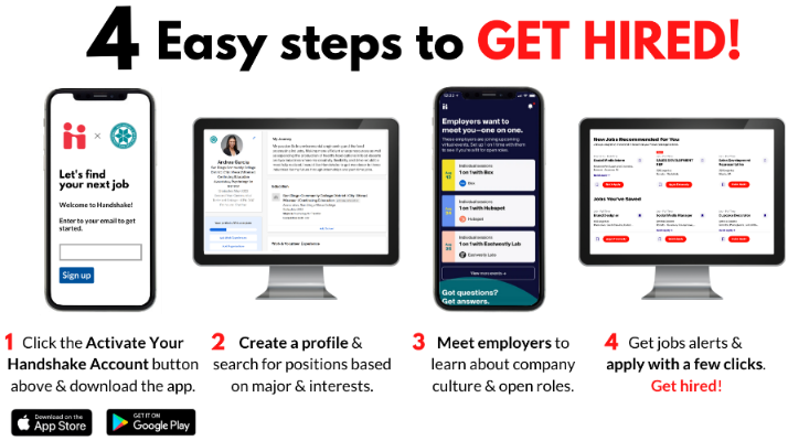 4 steps to get hired - Handshake
