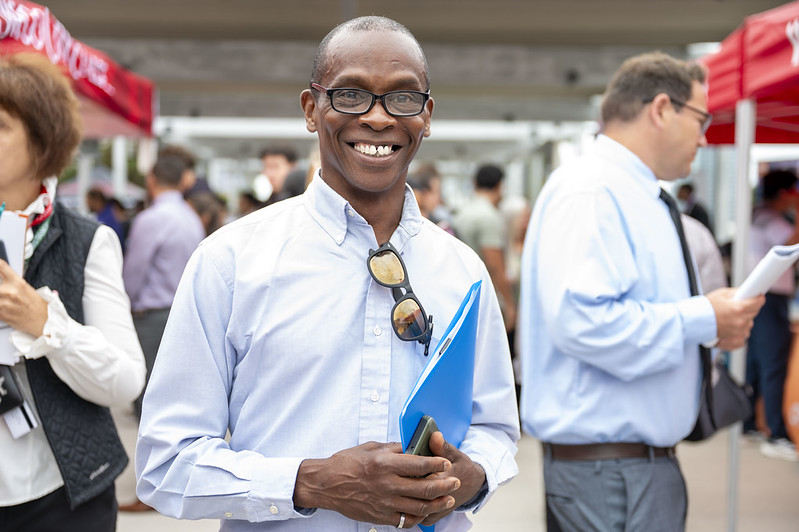 Student at career fair