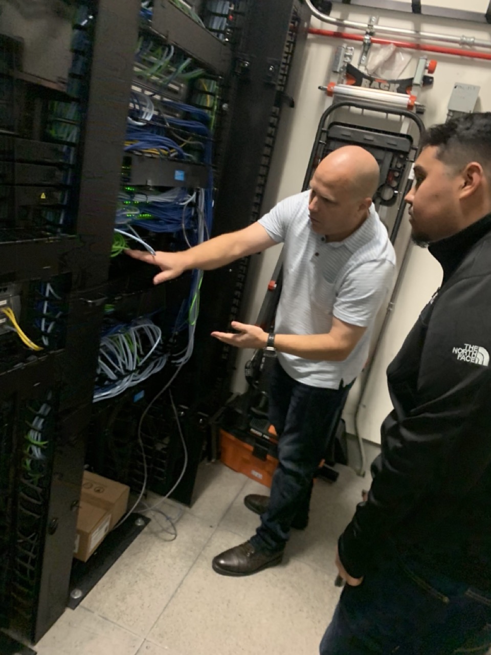 Netwrok student working on servers